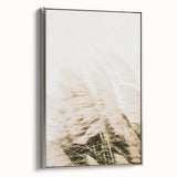 Framed canvas depicting a colorful vintage landscape painting, ideal for adding a vibrant touch to a living room wall.