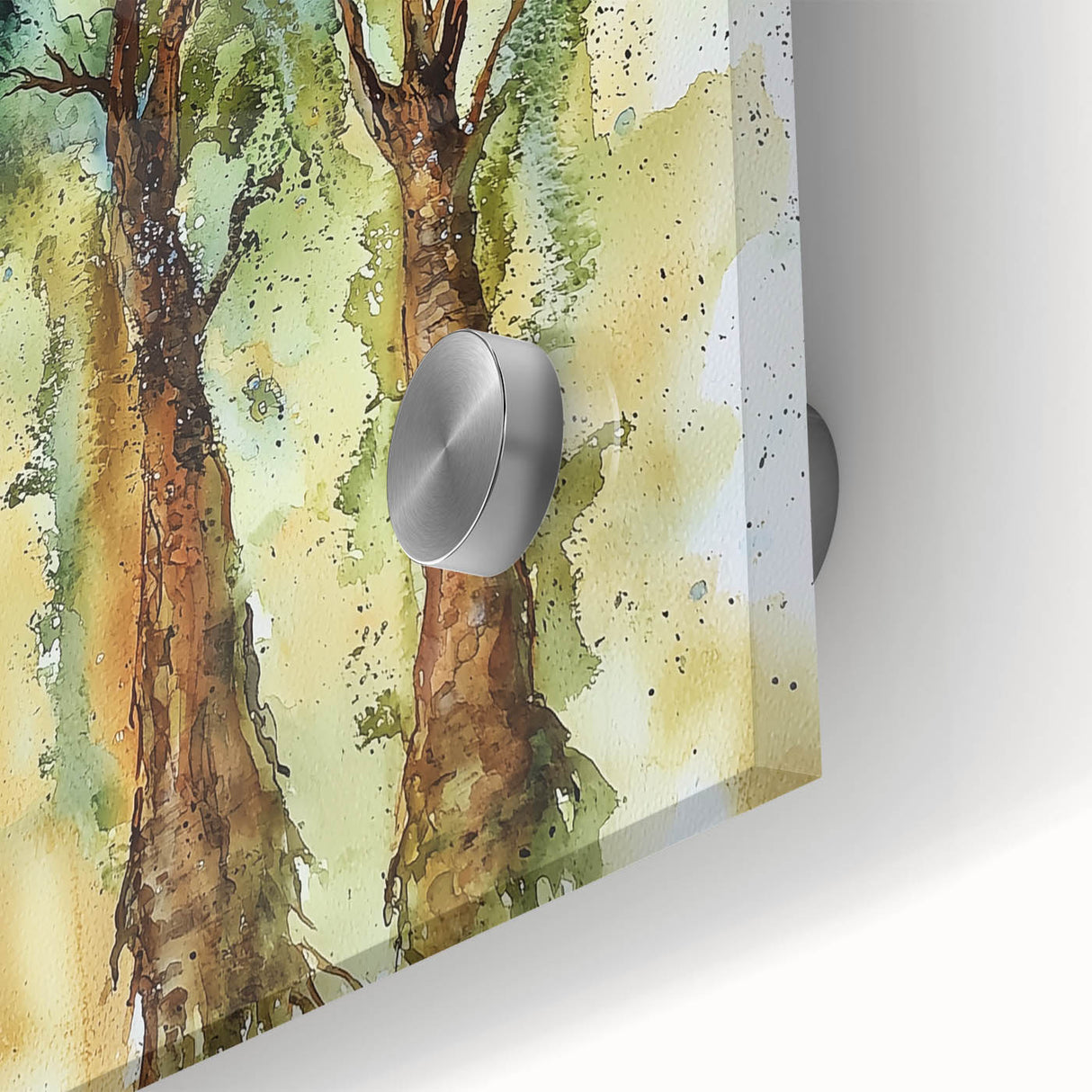 Nature-Inspired Canvas Wall Art - Watercolor Trees for Living Room