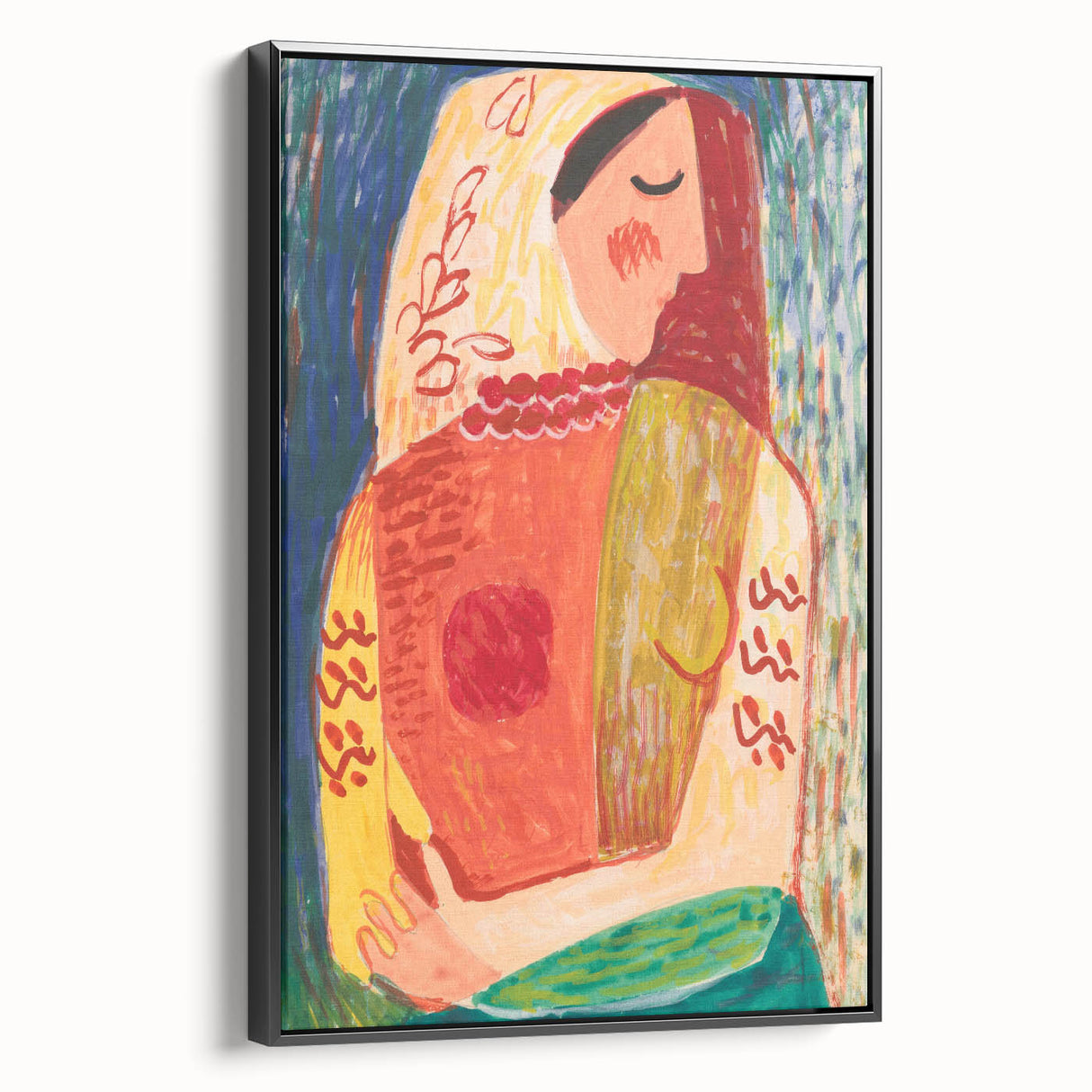 Colorful Woman Portrait | Modern Art Print by Mikuláš Galanda