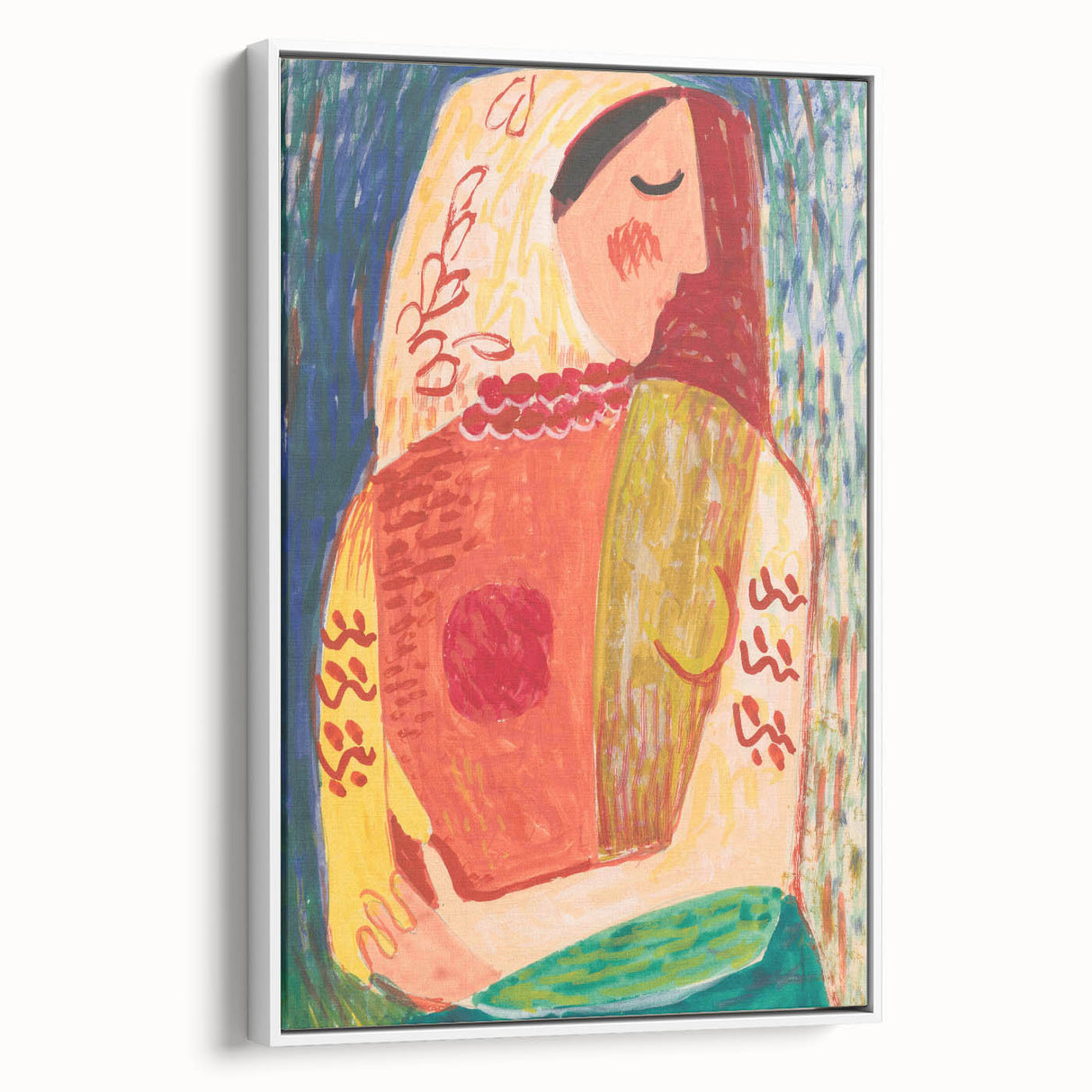Colorful Woman Portrait | Modern Art Print by Mikuláš Galanda