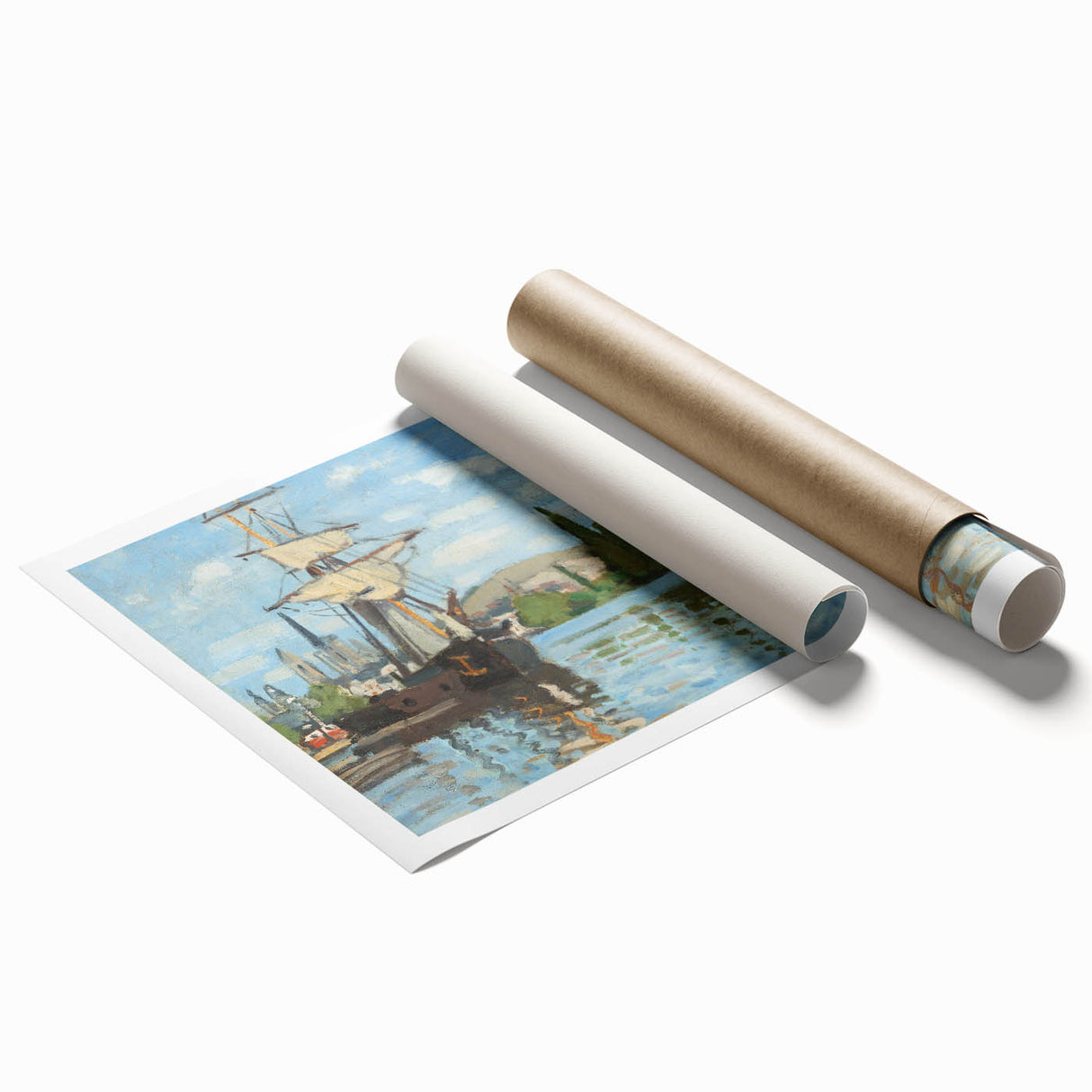 Impressionist Maritime Wall Art - Monet's Ships on the Seine