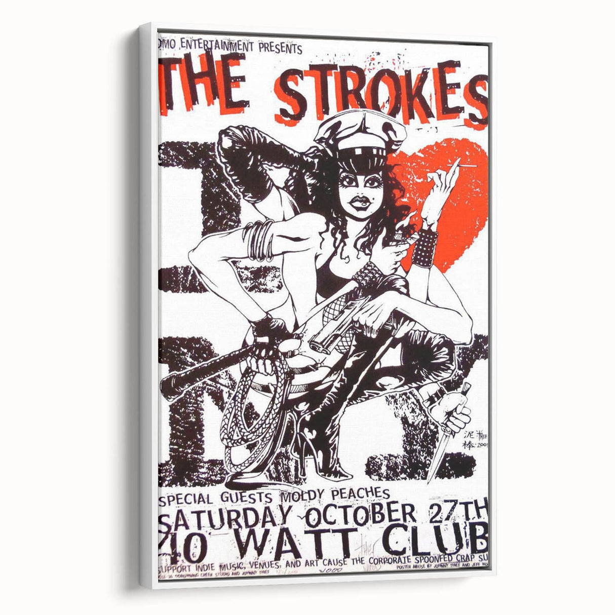 The Strokes Retro Concert Poster – Vintage Band Art, 2001 Show