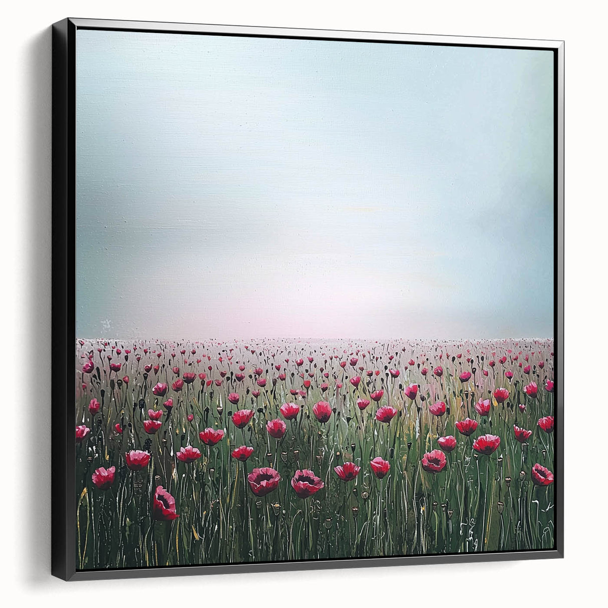 Dreamy Floral Living Room Wall Art - Modern Canvas & Framed Print