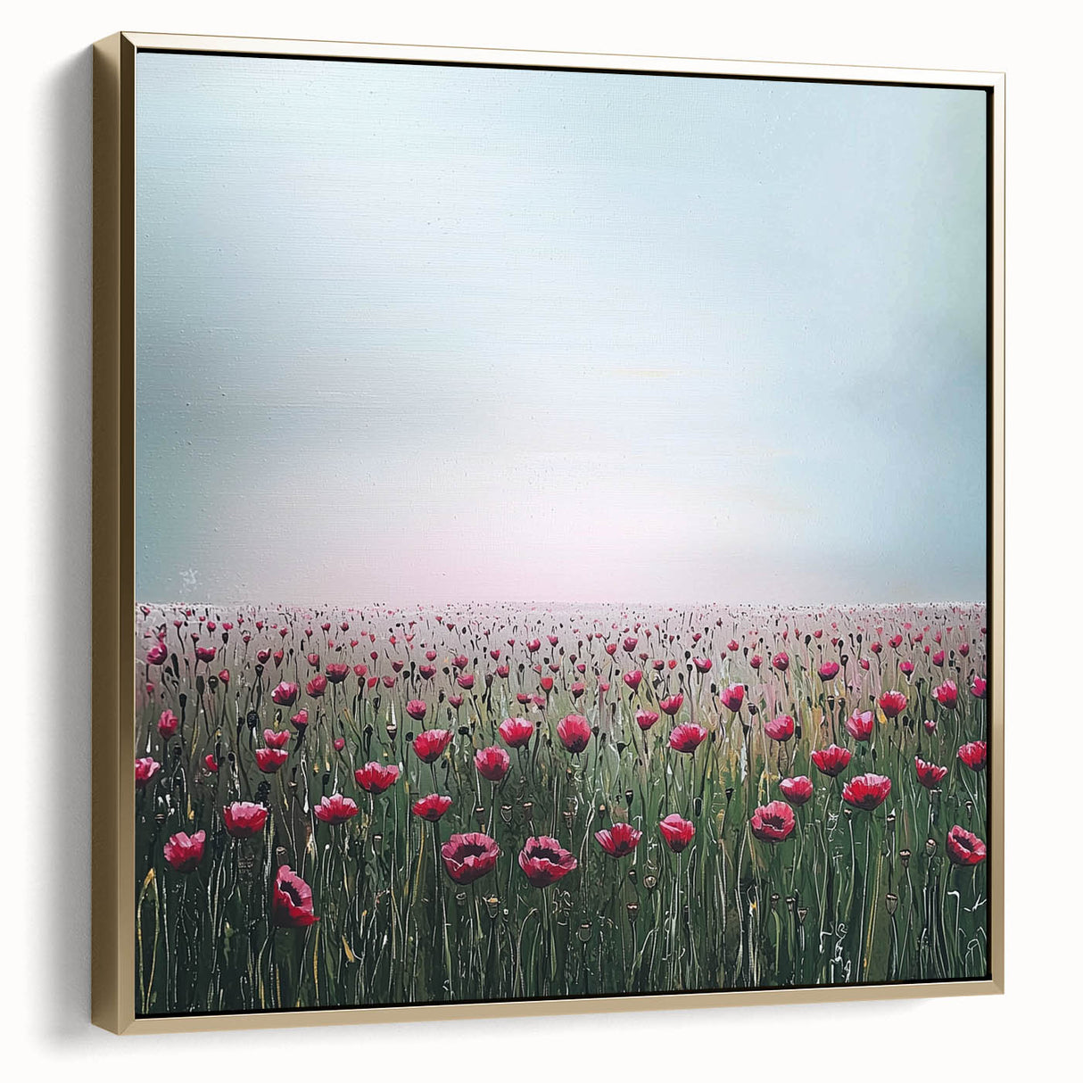 Dreamy Floral Living Room Wall Art - Modern Canvas & Framed Print