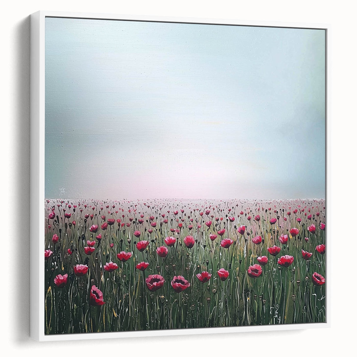 Dreamy Floral Living Room Wall Art - Modern Canvas & Framed Print