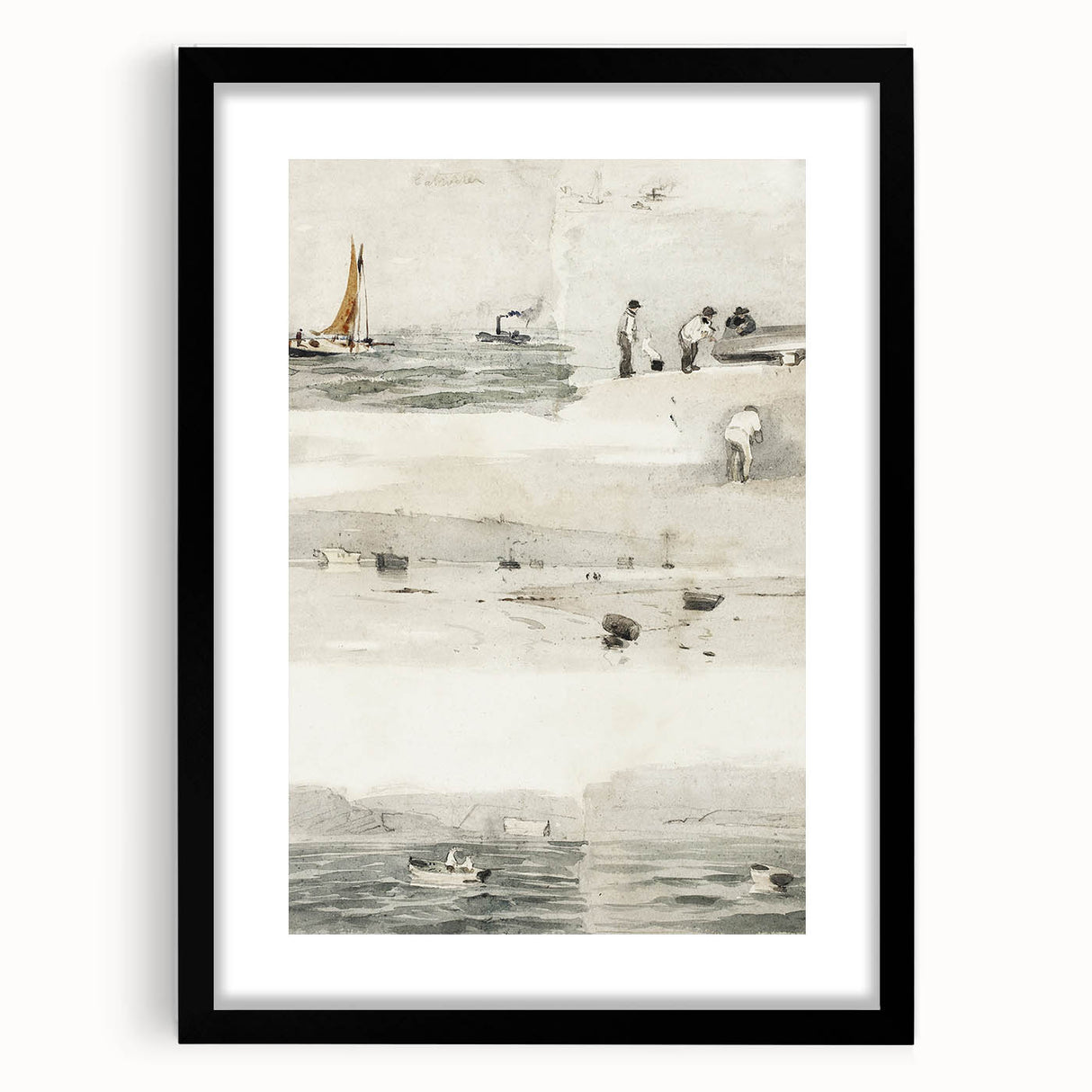 Impressionist Wall Art - Sketches of Marine Scenes - Coastal Elegance