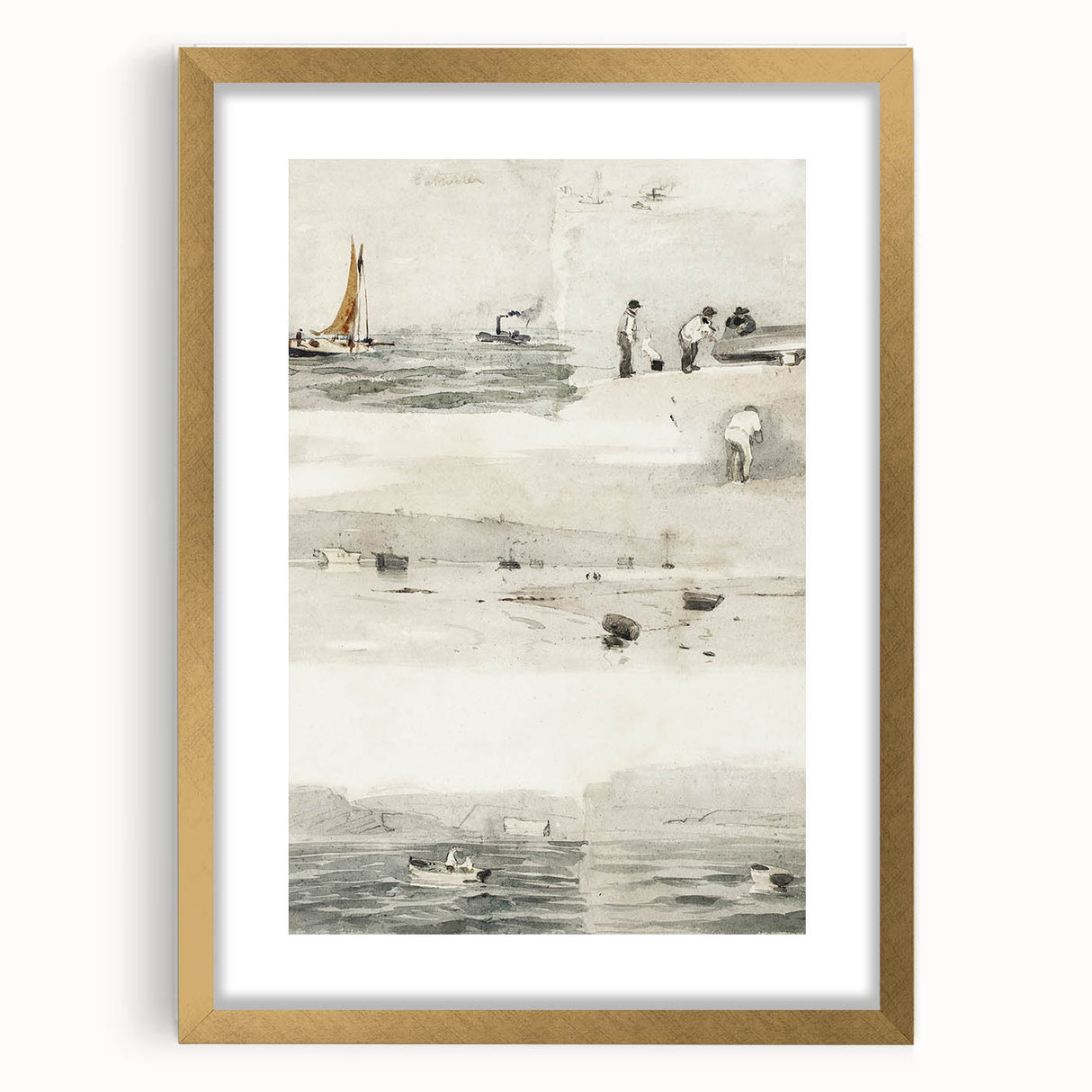 Impressionist Wall Art - Sketches of Marine Scenes - Coastal Elegance