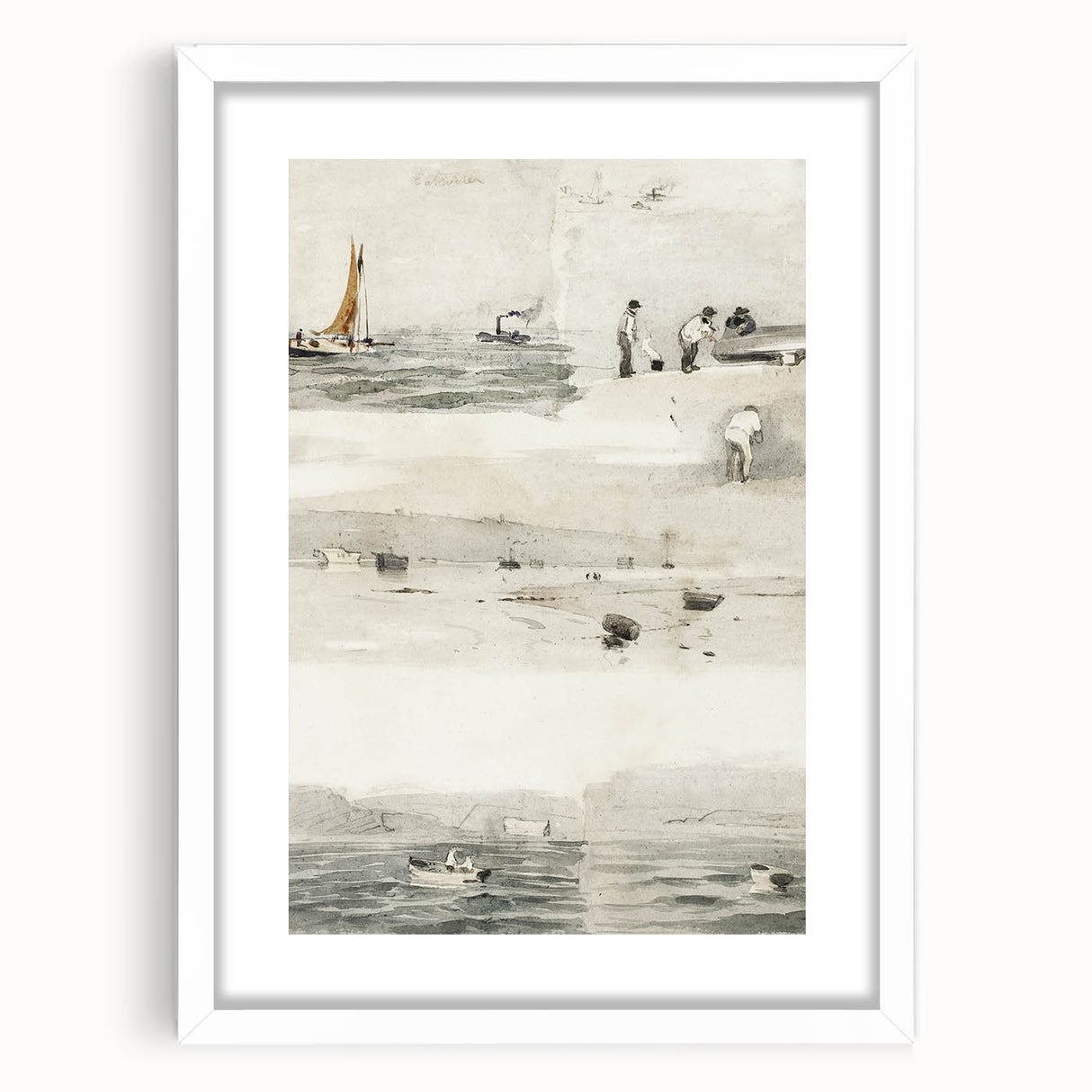 Impressionist Wall Art - Sketches of Marine Scenes - Coastal Elegance