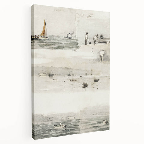 Impressionist Wall Art - Sketches of Marine Scenes - Coastal Elegance