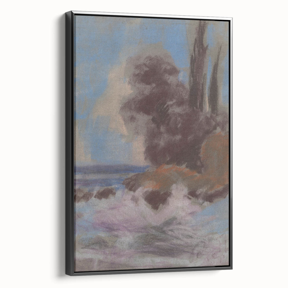 Winter River Landscape | Modern Art Print by Zolo Palugyay