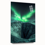 Acrylic glass artwork showcasing a stunning side view of a vibrant landscape cave design, perfect for modern home decor or art collection. The piece features rich colors and intricate details that enhance any living space.