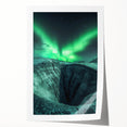 Rolled print showcasing a vibrant landscape with intricate cave formations, designed for art enthusiasts, packaged securely in a protective cardboard tube. Ideal for home decor.