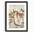 Abstract architecture wall art framed in black, showcasing geometric patterns and lines, perfect for modern decor. Ideal for enhancing contemporary interiors.