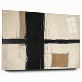Abstract geometric design in acrylic glass, showcasing vibrant colors and sharp angles, set against a neutral background with metallic pins for mounting. Ideal for modern decor.