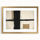 Abstract geometric frame showcasing a gold mat and modern design, perfect for enhancing contemporary interior decor. Ideal for art lovers and stylish spaces.