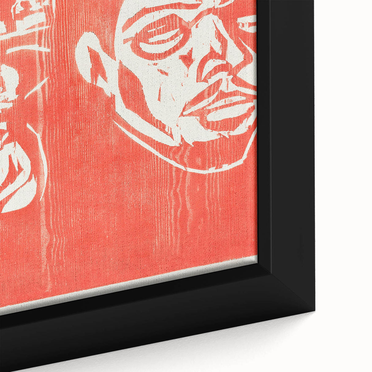 Bold Expressionist Poster - Red and White Brücke 1909 Canvas Print
