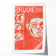 Bold Expressionist Poster - Red and White Brücke 1909 Canvas Print