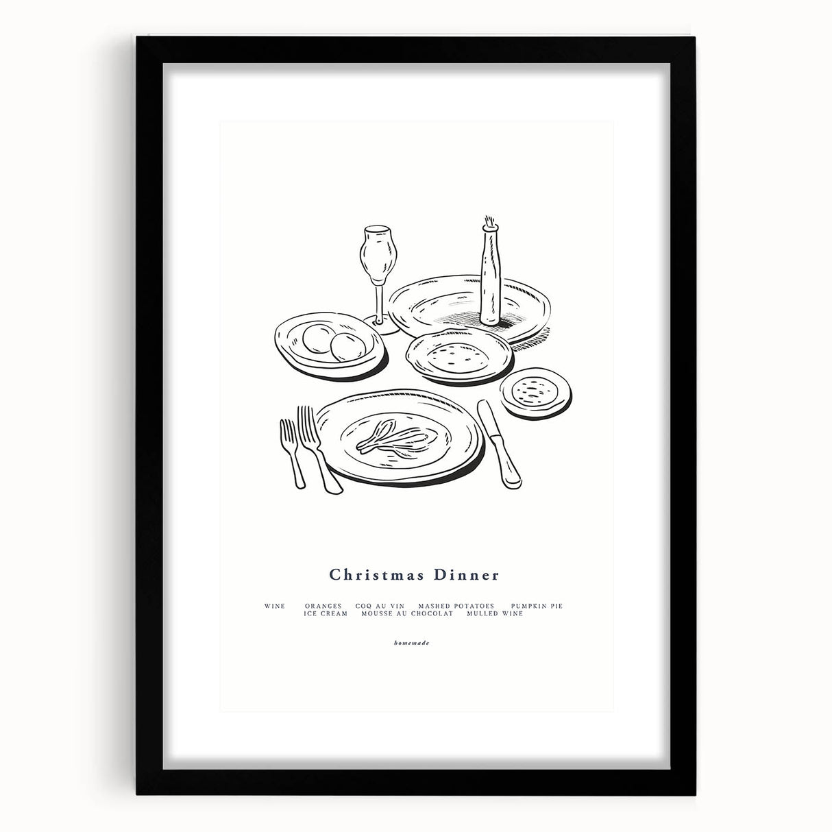 Christmas Dinner – Elegant Holiday Wall Decor