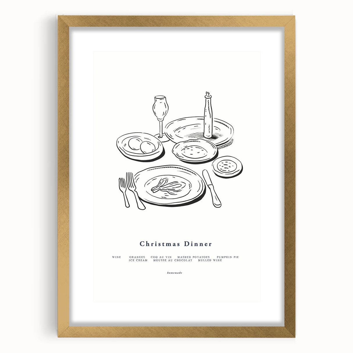 Christmas Dinner – Elegant Holiday Wall Decor