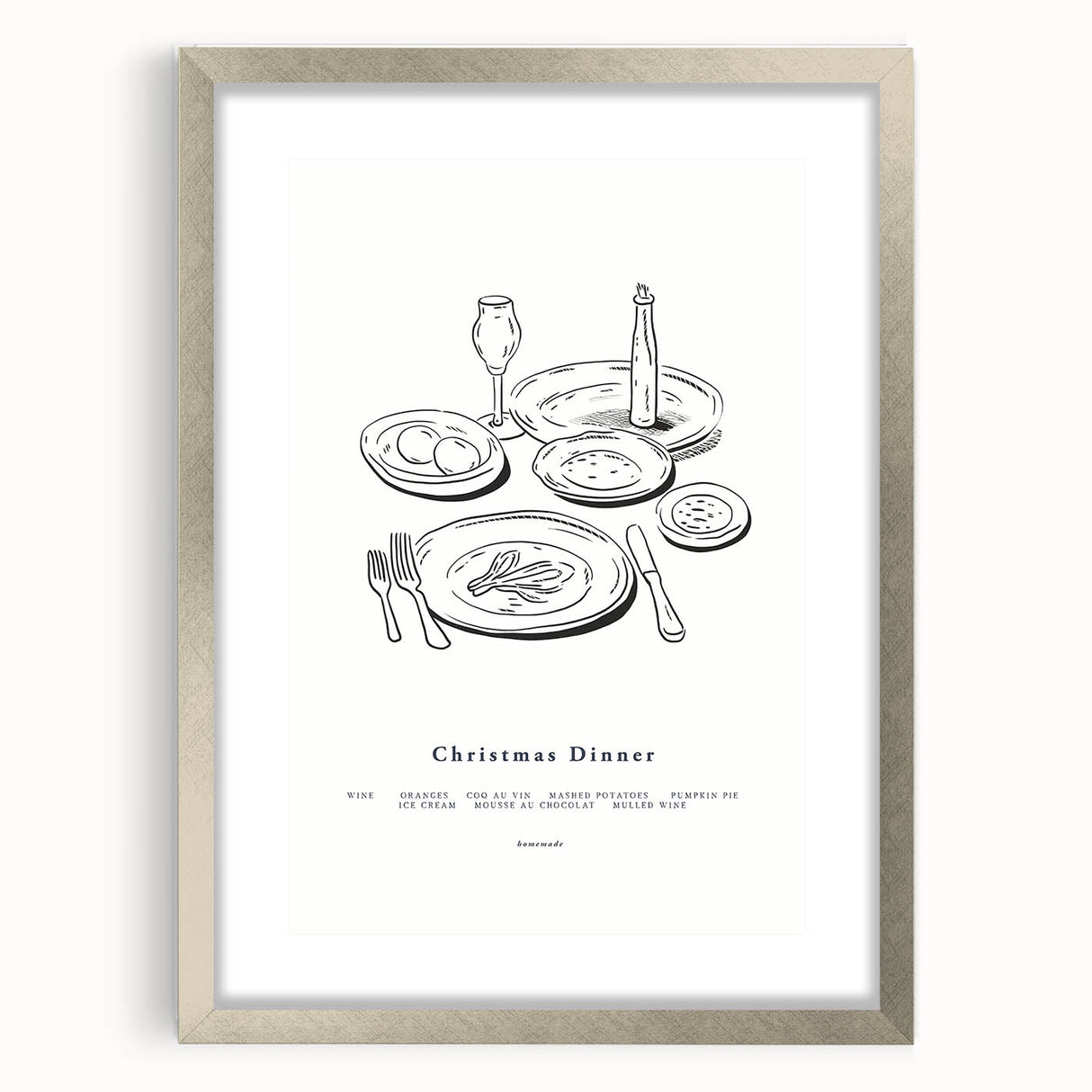 Christmas Dinner – Elegant Holiday Wall Decor