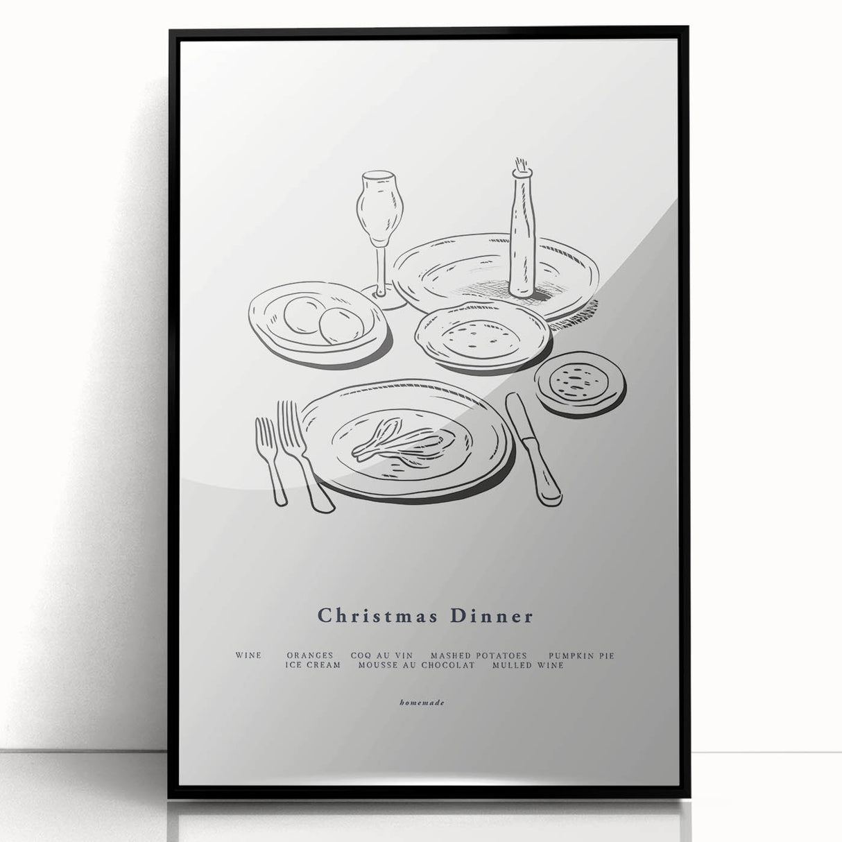 Christmas Dinner – Elegant Holiday Wall Decor