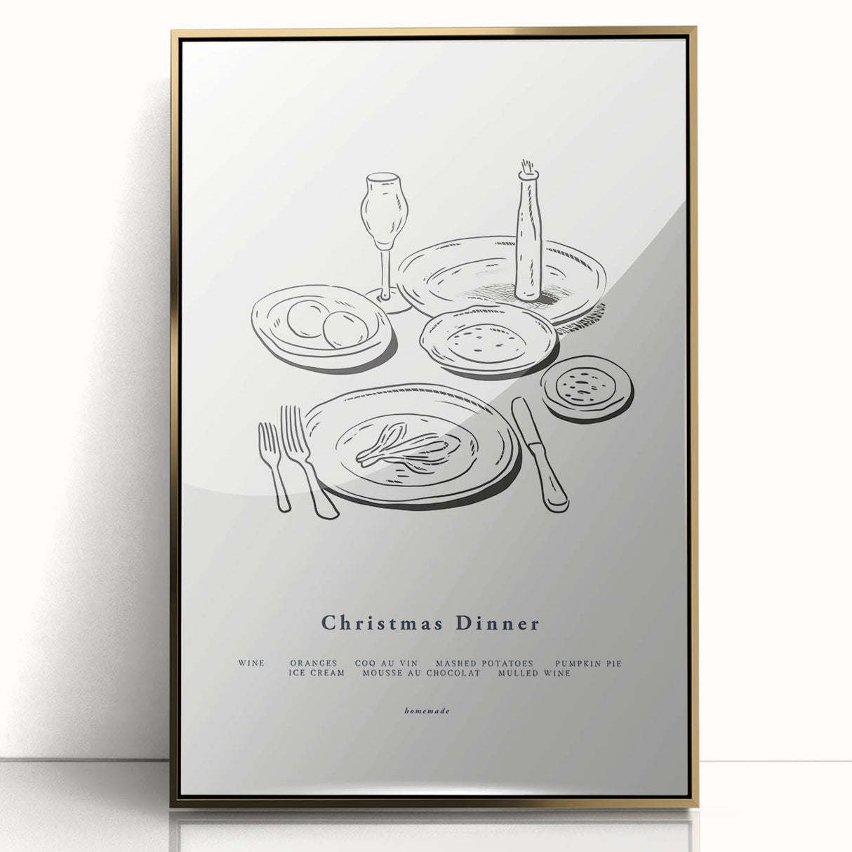 Christmas Dinner – Elegant Holiday Wall Decor