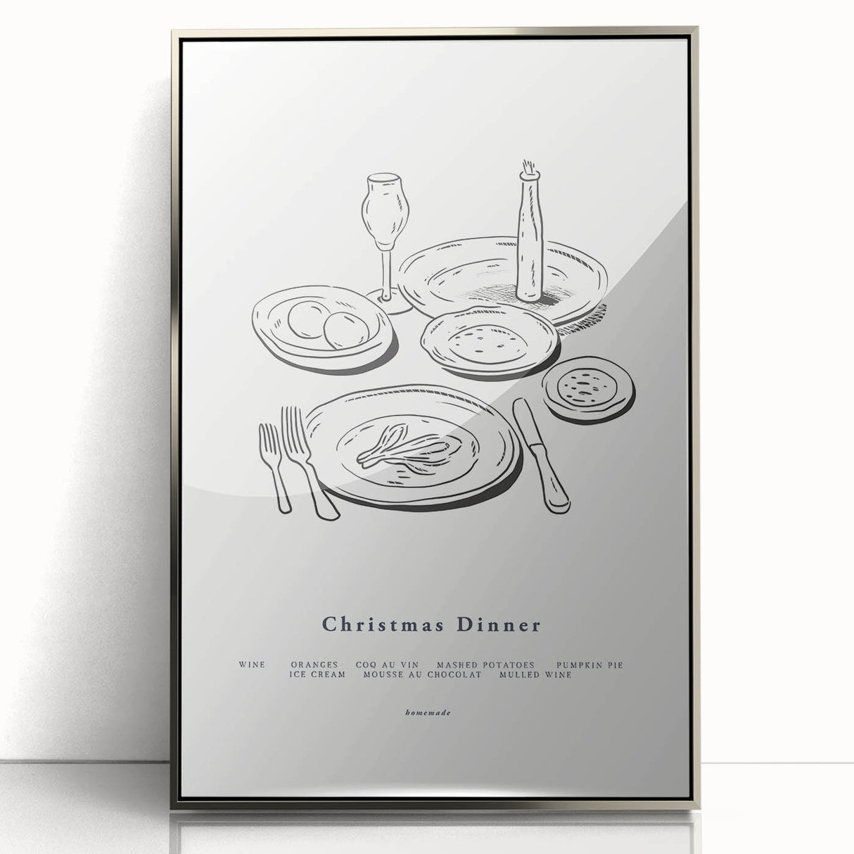 Christmas Dinner – Elegant Holiday Wall Decor