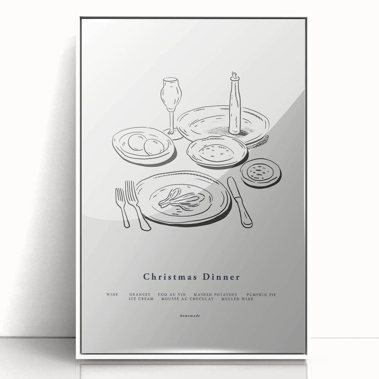 Christmas Dinner – Elegant Holiday Wall Decor