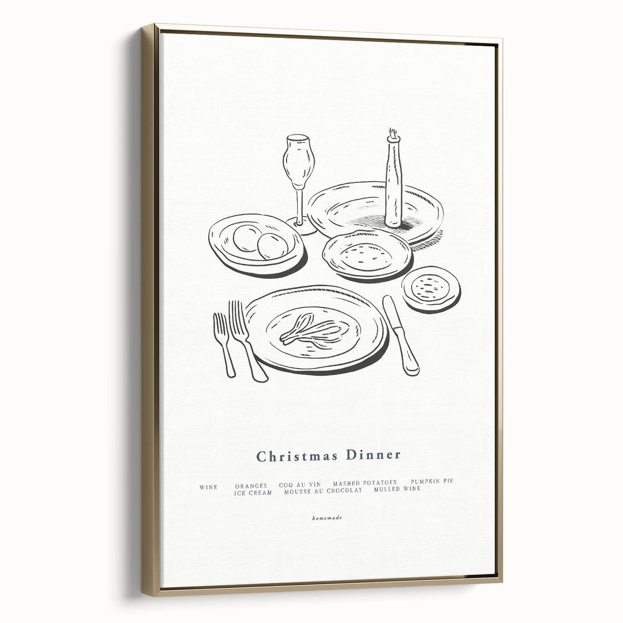 Christmas Dinner – Elegant Holiday Wall Decor