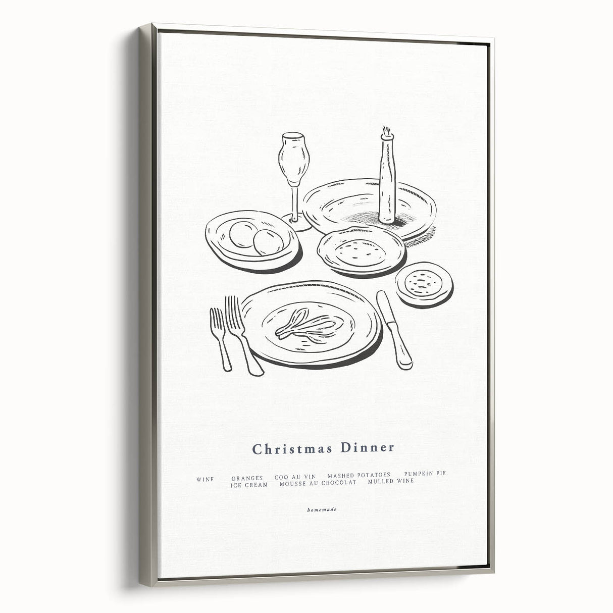 Christmas Dinner – Elegant Holiday Wall Decor