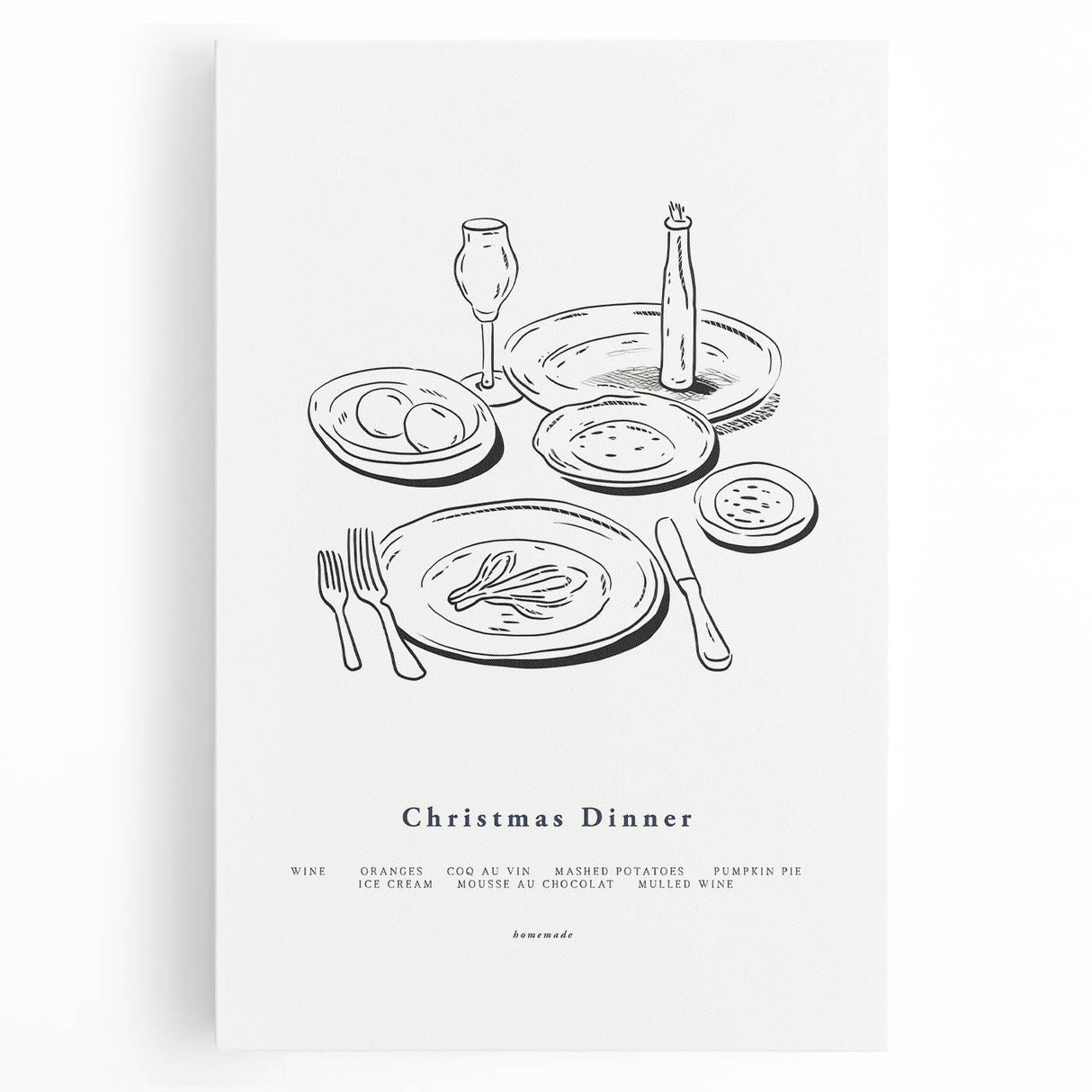 Christmas Dinner – Elegant Holiday Wall Decor