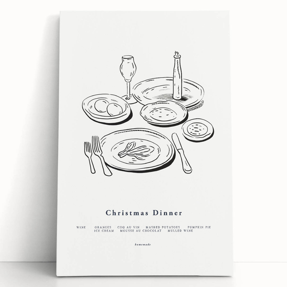 Christmas Dinner – Elegant Holiday Wall Decor