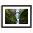 Black landscape bridge frame with a mat, showcasing a sleek front view, perfect for displaying artwork or photographs in modern decor. Ideal for home or office settings.