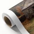 Landscape wall art showcasing a serene countryside scene with rolling hills and vibrant greenery, printed on high-quality rolled canvas for home decor elegance.