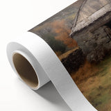 Landscape wall art showcasing a serene countryside scene with rolling hills and vibrant greenery, printed on high-quality rolled canvas for home decor elegance.