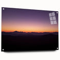 Acrylic landscape artwork of a desert scene displayed from the side, showcasing vibrant colors and intricate details, secured with pins for stability.