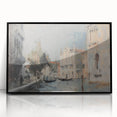 Framed black acrylic landscape art showcasing vibrant colors and detailed scenery, perfect for modern home decor and interior design enhancement.