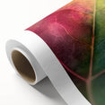 Art Deco style floral design in soft pastel colors on rolled canvas, ideal for nursery wall art.