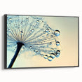 Black and white framed canvas featuring a close-up water landscape, ideal for bedroom wall decor.