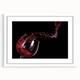 Red Wine Splash Art – Elegant Kitchen & Dining Room Wall Print