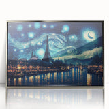 Large art print of Paris scenery in muted colors on framed acrylic, ideal for modern art wall decor.