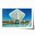 Extra large rolled print of a Brazilian landscape with vibrant green and blue tones, ideal for art wall dining room.