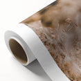 Art deco poster of fall scenery on rolled canvas, featuring warm autumn hues, ideal for nursery wall art or dining room.