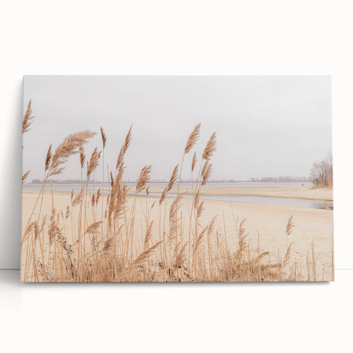 Large black and white photographic print on canvas depicting a summer scene, ideal for kitchen wall art or bedroom ambiance.