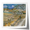 Extra large wall art featuring a floral Van Gogh print in vibrant colors on glossy photo paper, ideal for dining room decor.