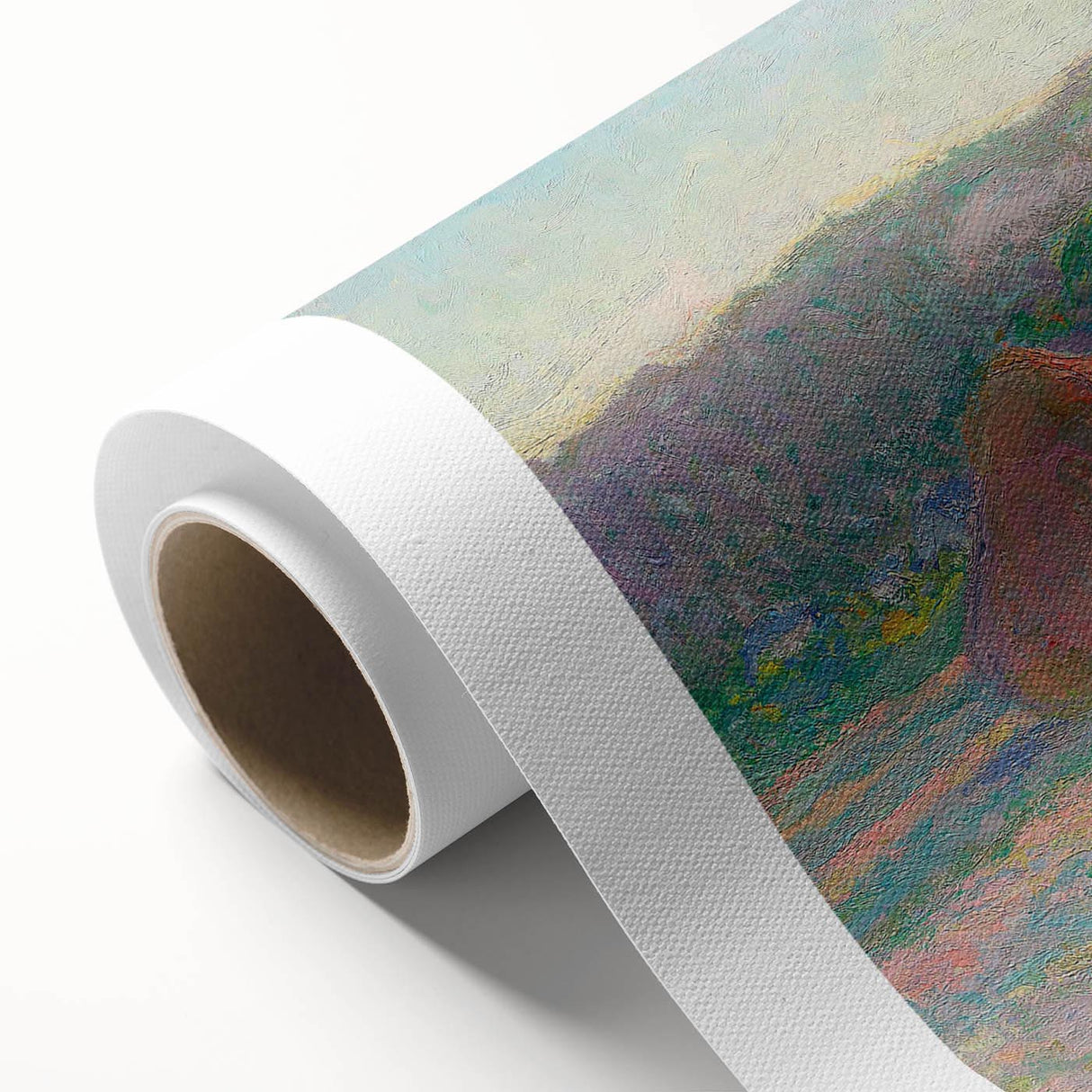Impressionist Landscape Wall Art - Monet's Wheat Stacks at Sunset