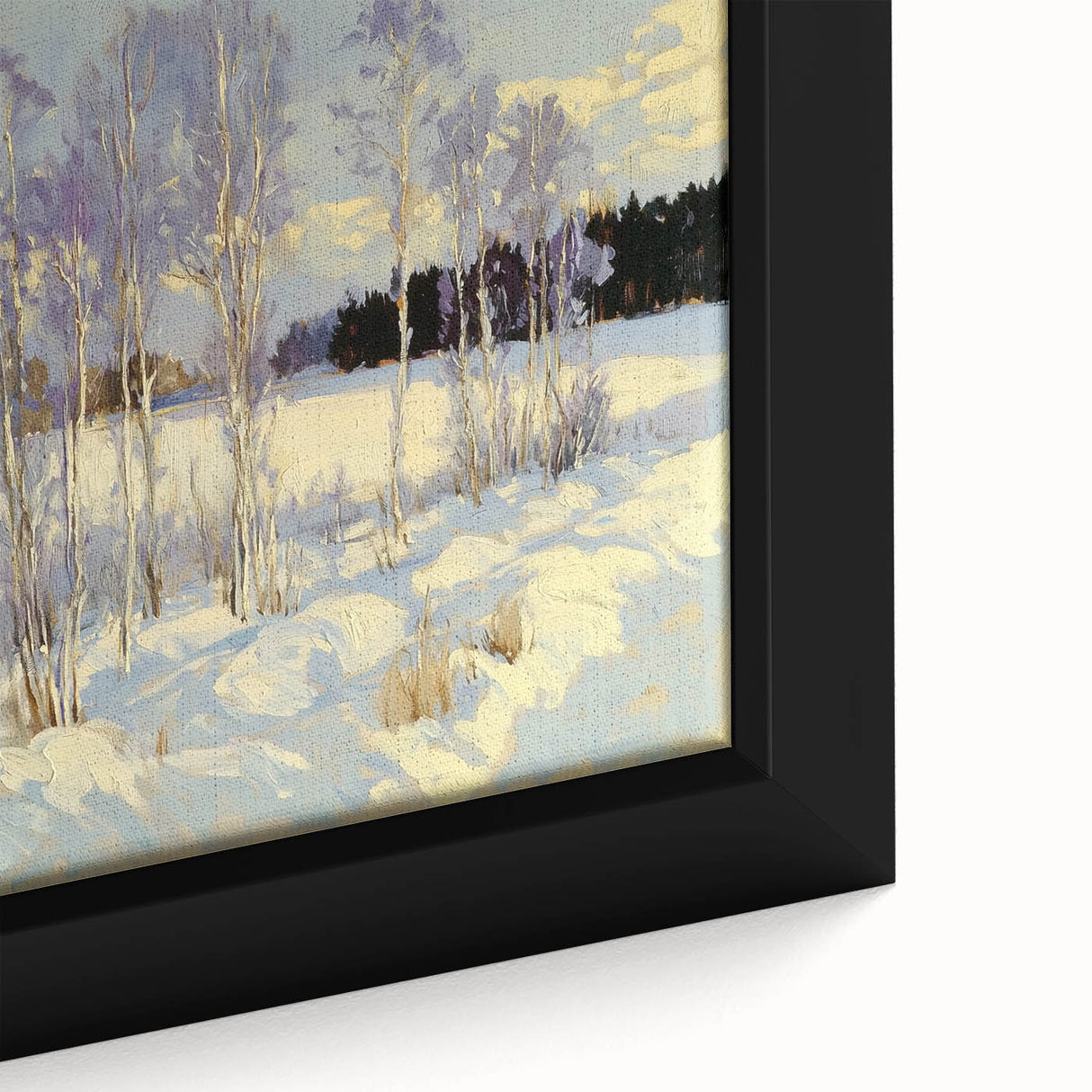 Serene Winter Landscape Wall Art - Modern Canvas & Framed Print