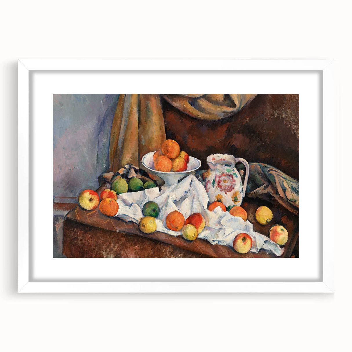 Paul Cézanne Still Life - Impressionist Fruit and Vase Wall Art Print