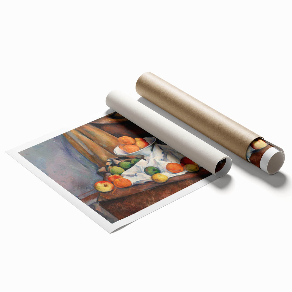 Paul Cézanne Still Life - Impressionist Fruit and Vase Wall Art Print