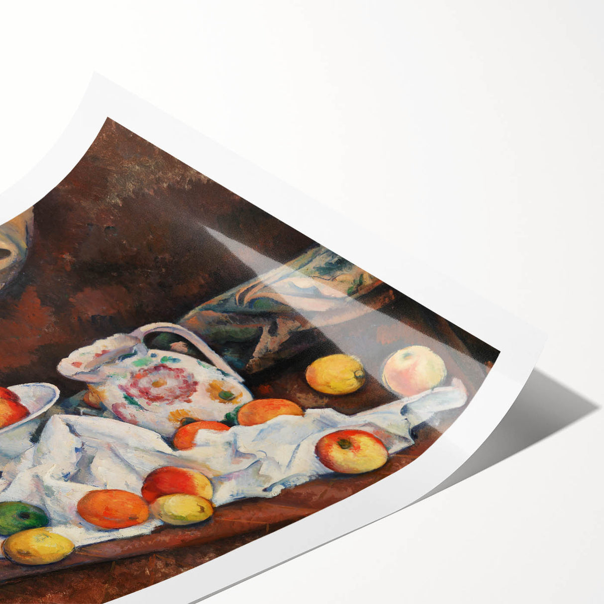 Paul Cézanne Still Life - Impressionist Fruit and Vase Wall Art Print
